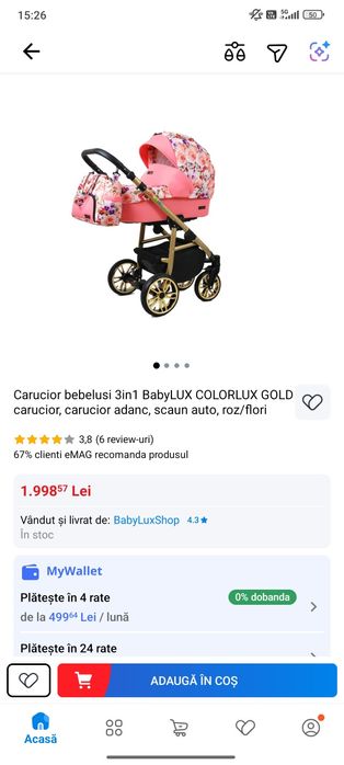 Vând Carucior bebelusi 3in1