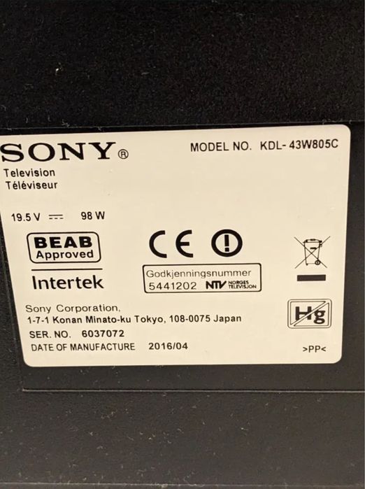 Sony KDL-43W805C