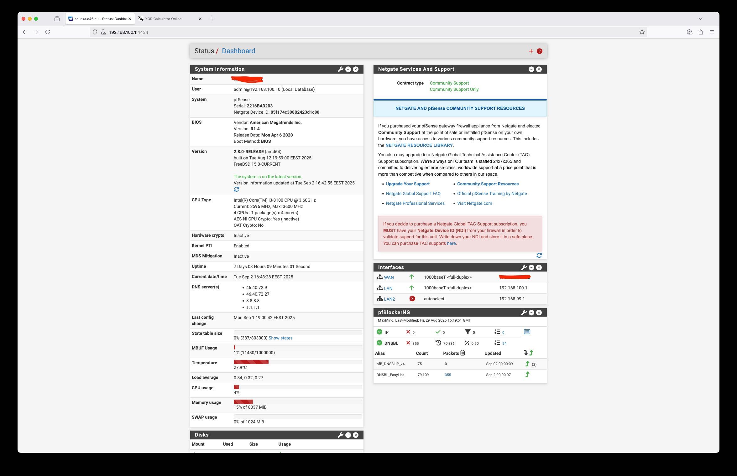 Router/VPN/Firewall - Check Point Quantum 6400, с инсталиран pfSense