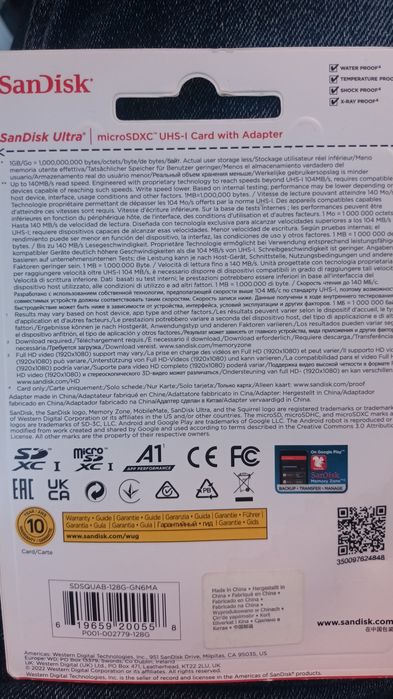 micro sd sandisk 128gb nou