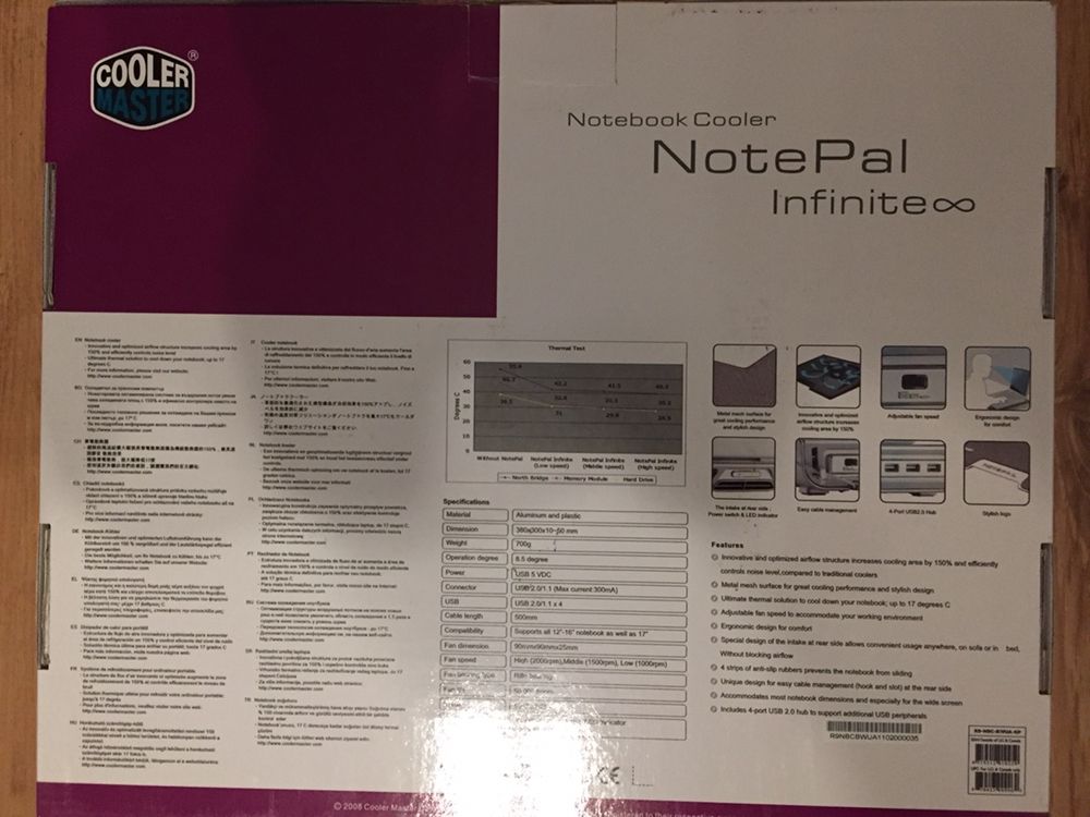 Cooler Laptop 15-17” Notepal Infinite