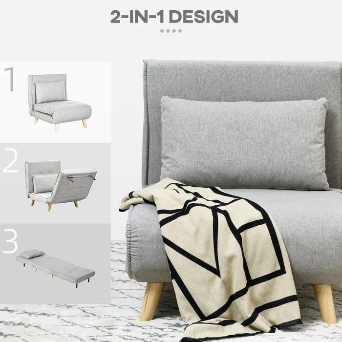 Разтегателен стол, регулируема облегалка в 6 позиции