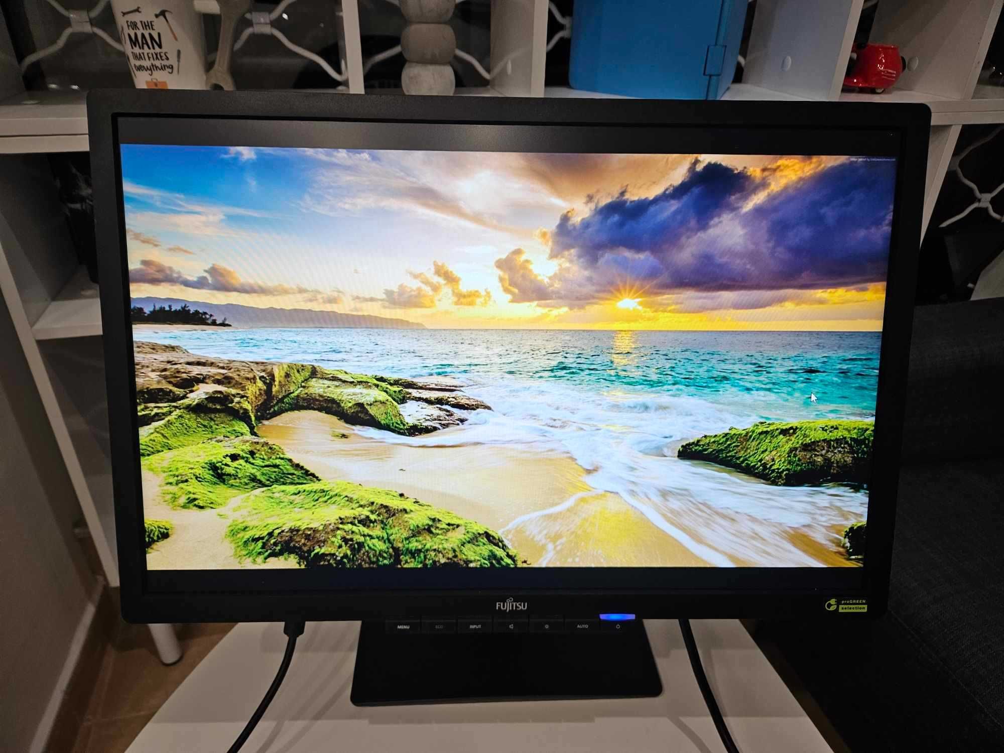 +Гаранция! Монитор Fujitsu B22W-6 LED 22" инча + кабели