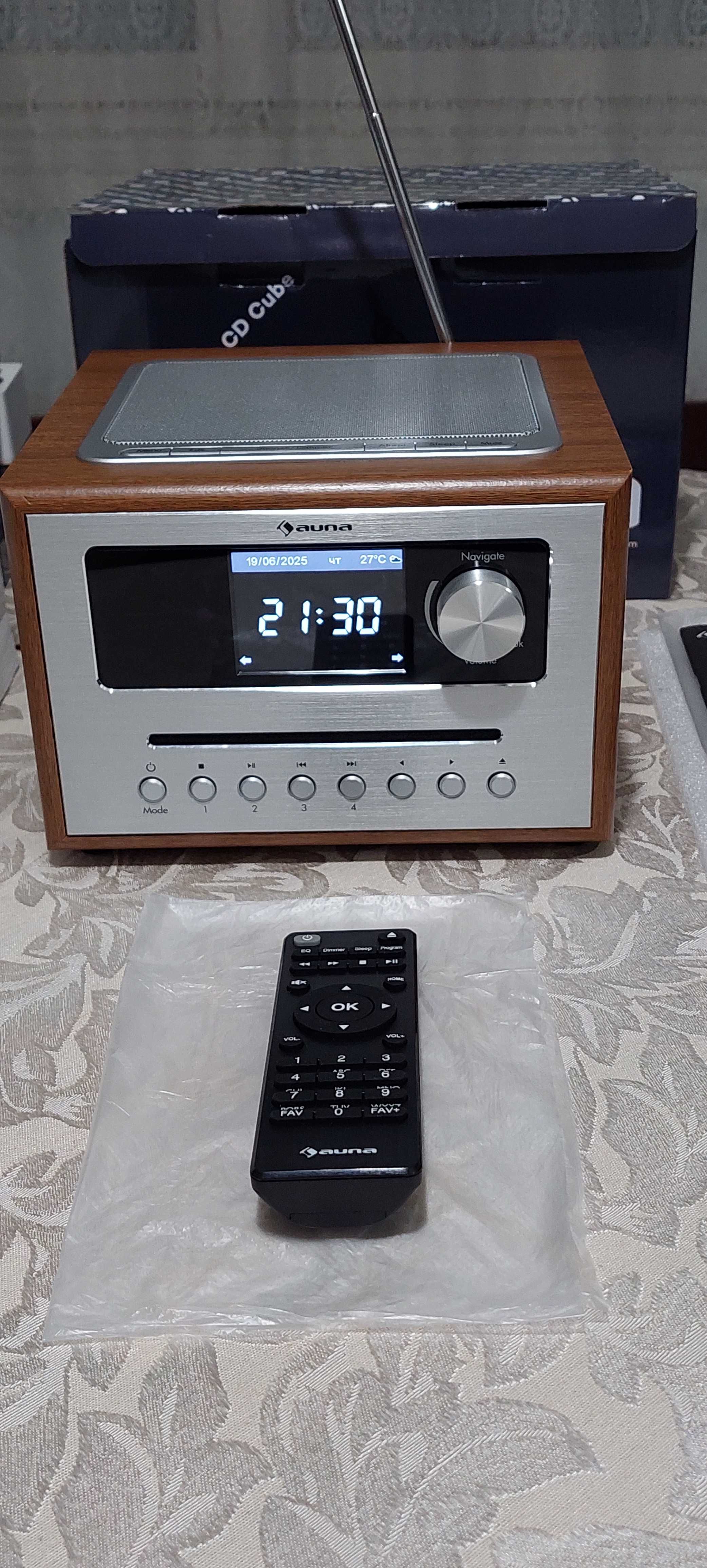 Auna Silver Star CD Cube.Интернет радио.FM,DAB,AUX,CD,Bluetooth.