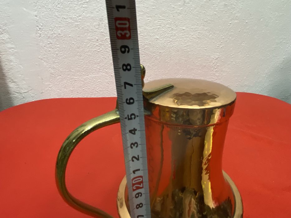 Медна кана с месингова дръжка Англия 1900 1930 декоративна