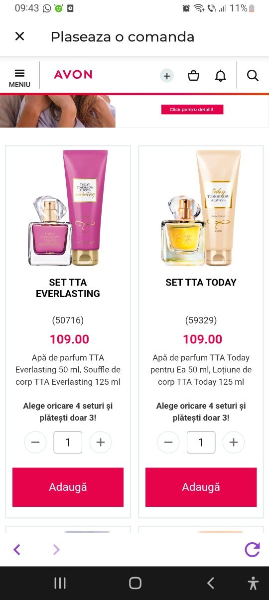 Parfum today 3+1gratis