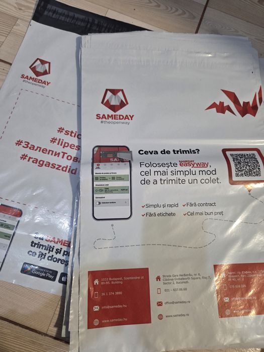 Pungi curierat I 30x40 CARGUS sau SAMEDAY CALITATE