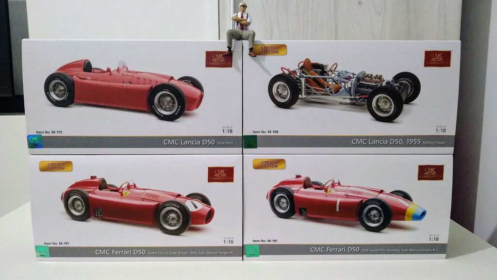 Machetă Ferrari D50 Fangio #1 CMC 1/18