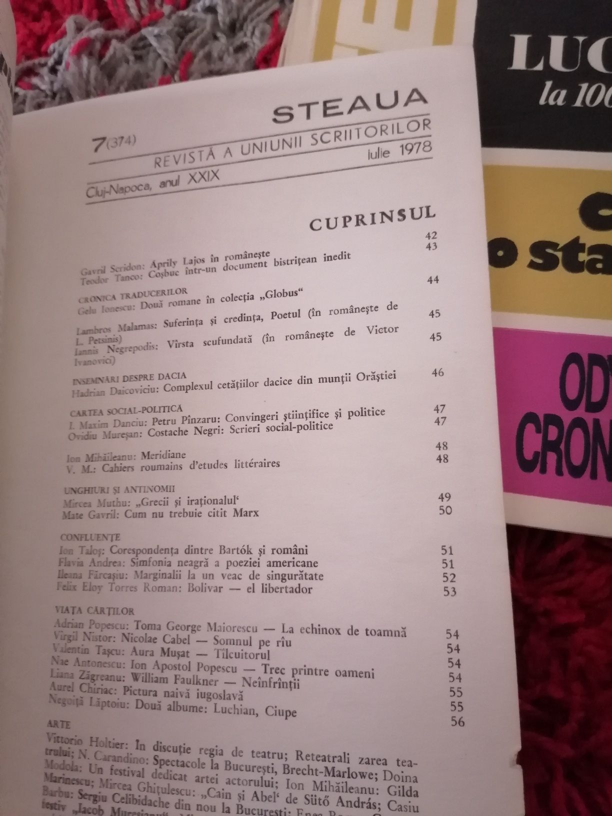 Reviste de colecție Steaua  78,83,84,85