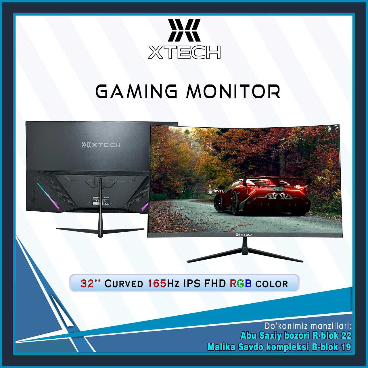 XTECH Monitor 32"  IPS FHD (Curved)
