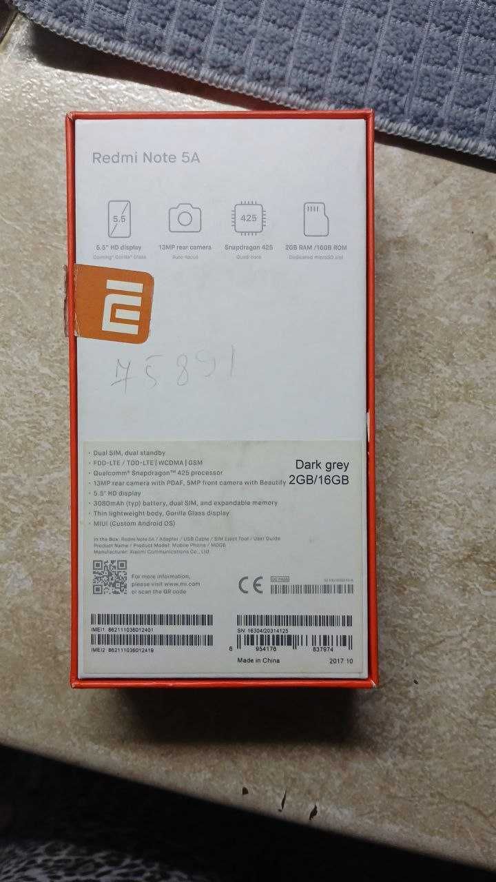 Продаётся Redmi Note 5A