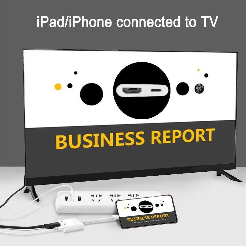 Преходник HUB22, Lightning към HDMI, Digital AV adapter, За iPhone
