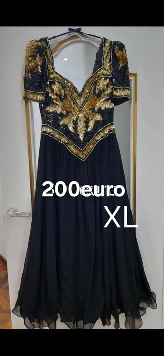 Rochie deseară neagra si auriu