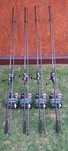 Set 4 Lansete 3,90 m + 4 Mulinete Ganett 7000, 13 Rulmenti+4 Role Fir