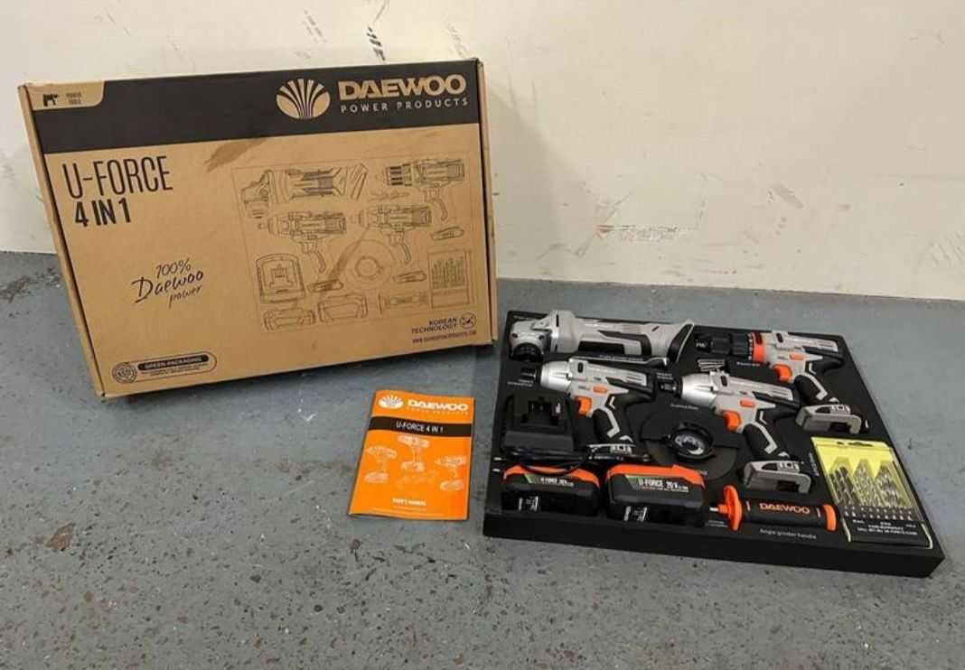 Set Scule electrice fără fir
marca: Daewoo;  tip: u-force 4in1