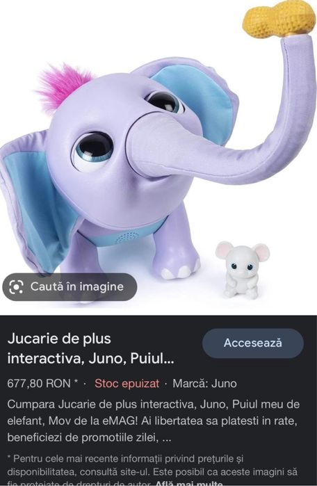 Elefantul juno interactiv