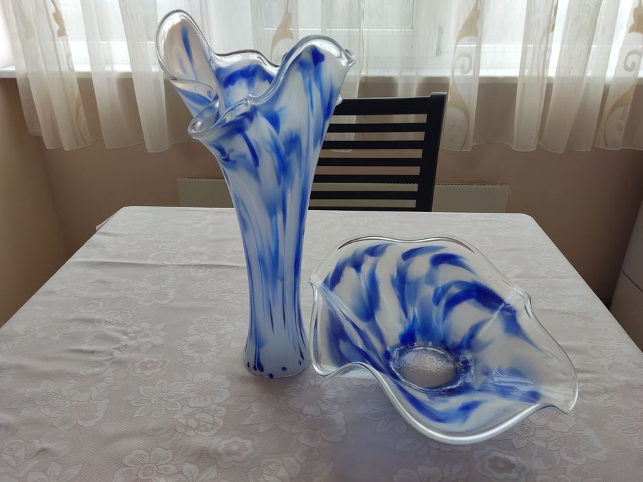 Ваза и фруктиера стъкло