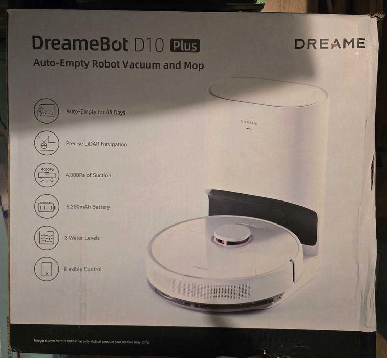 pirator robot, Dreame, D10 Plus, 4000 Pa, 5200 mAh, 46 W, Alb