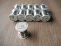 Fir metalic sarma pentru bijuterii 0,3 mm, argintiu, set 25 role x 10m