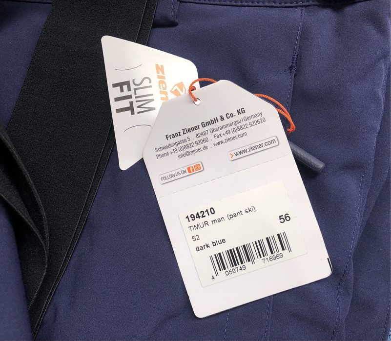 Ziener Timur Ski Pant 10К ОРИГИНАЛЕН мъжки ски панталон XL/2XL