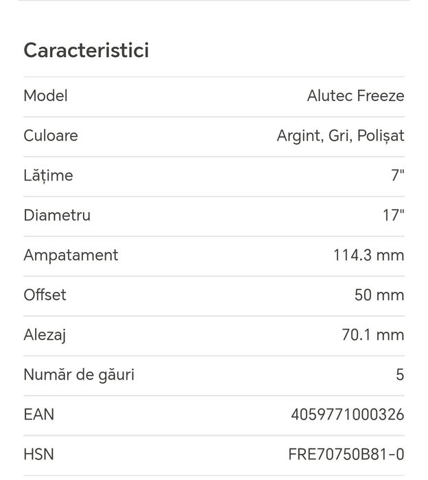 Anvelope Bridgestone Blizzak 225/65R17 + jante Alutec