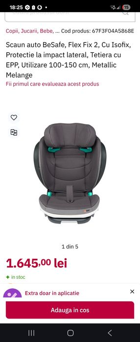 Scaune auto besafe isofix