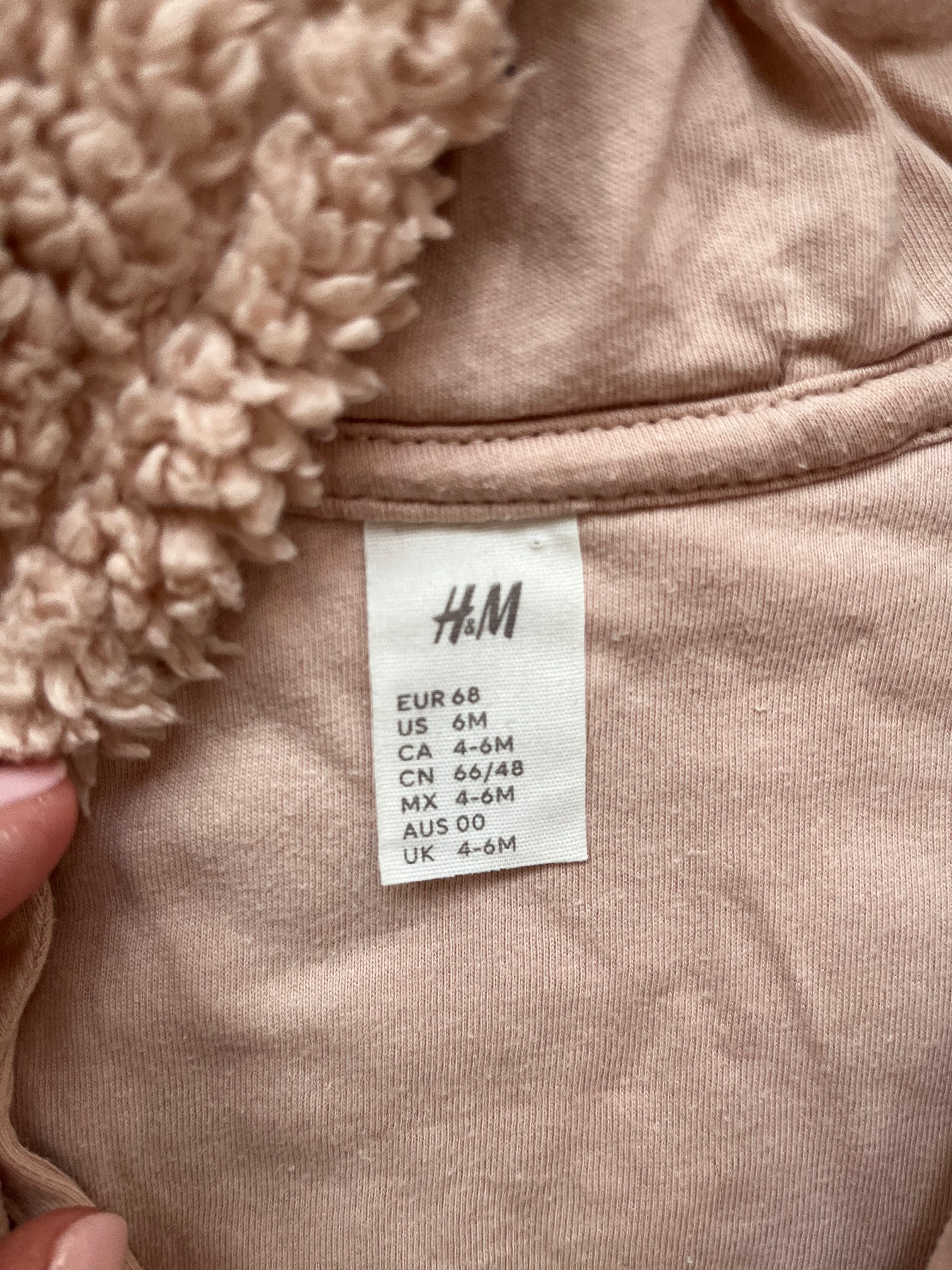 Плюшен гащеризон мече - H&M - 68 размер