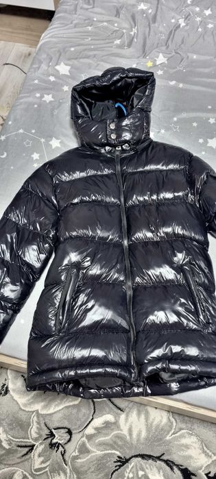 Geacă Moncler Maya Navy Blue/Black DIST Tag,QR Code