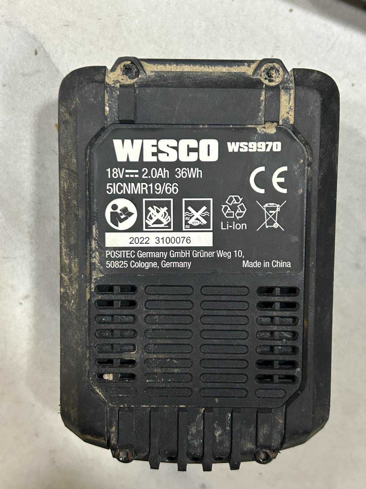 Акумулаторен саблен трион Wesco WS2947 18 V 1.5 Ah с батерия и зарядно