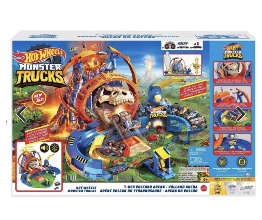 Hot Wheels, Monster Truck T-Rex Volcano Arena