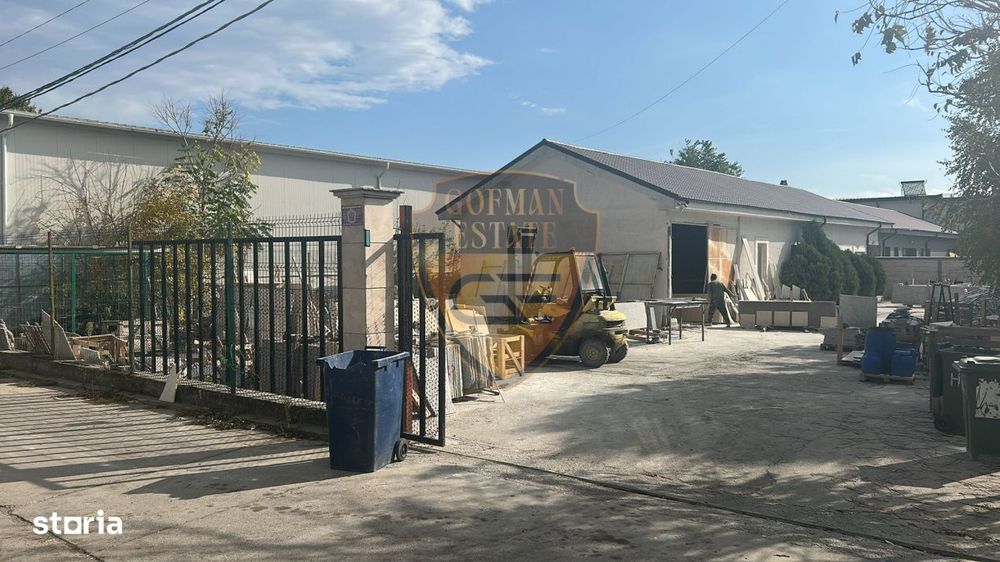 Hala productie 300m Teren 865 mp Deschidere la 2 strazi 3,80 Apa Gaz C