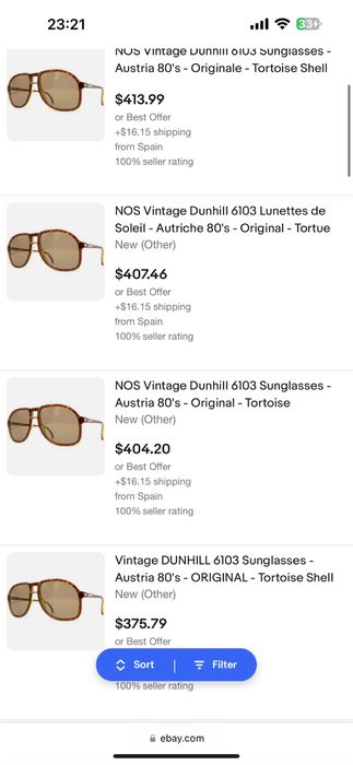 Ochelari de soare, dunhill 6103, vintage.