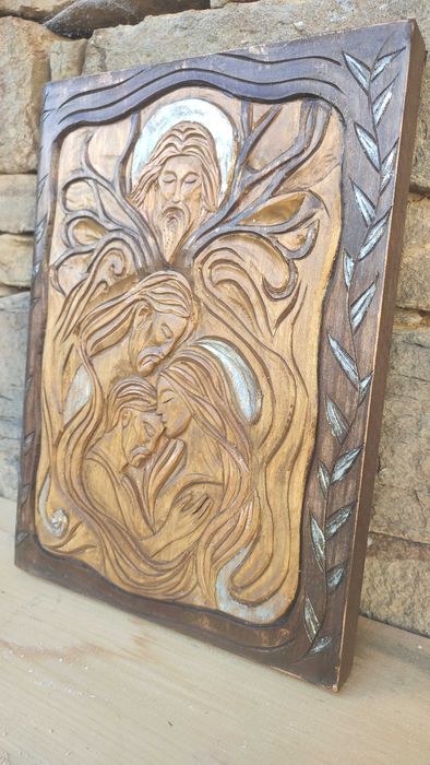 Дърворезба "Любовта на Бога" - Арт изкуство, уникален подарък