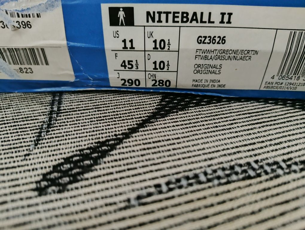 Adidas NITEBALL ll  маратонки номер 45