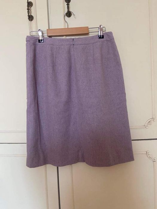 Лилава вълнена пола Ann Taylor LOFT