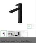 Baterie Bucatarie : Isla Top Lever Tap - Negru mat