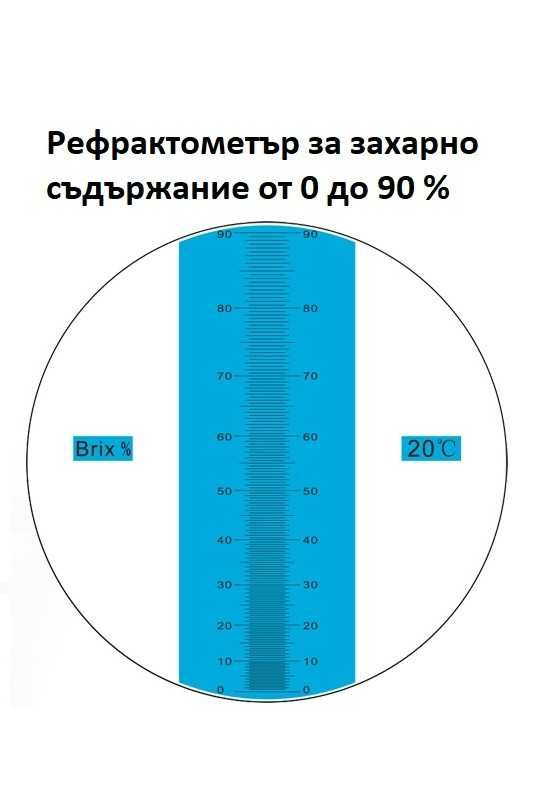 Рефрактометър 0 - 90 захарност за сладка, конфитюри, мед, 20200253