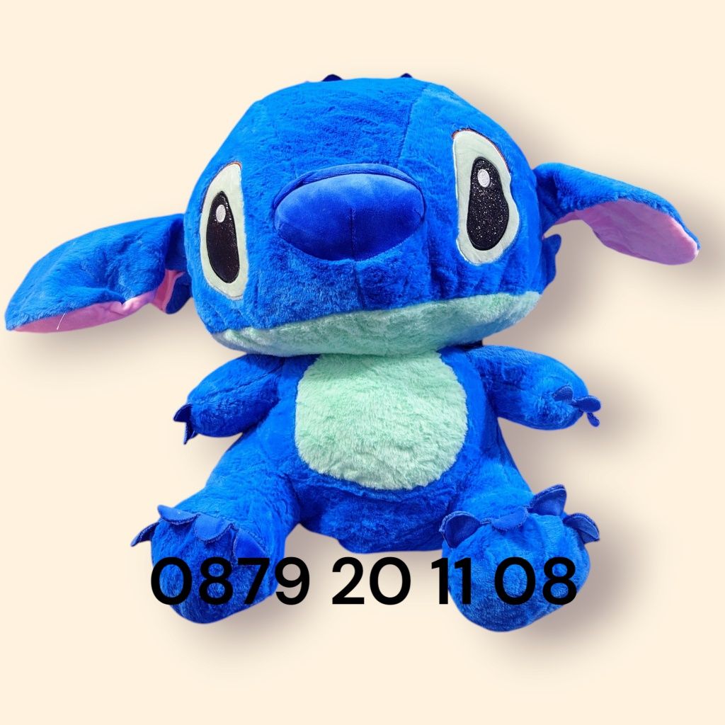 Голяма плюшена играчка 50см Стич син розов Stitch