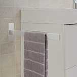 Suport prosop baie, Inox mat, 40 cm, adeziv
