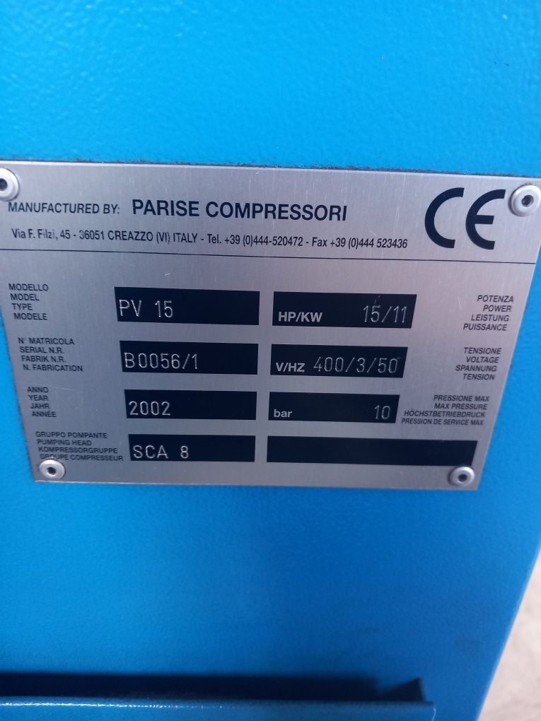 Compresor aer cu șurub 11kw