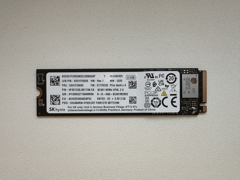 2x SSD 512GB SK Hynix Nou