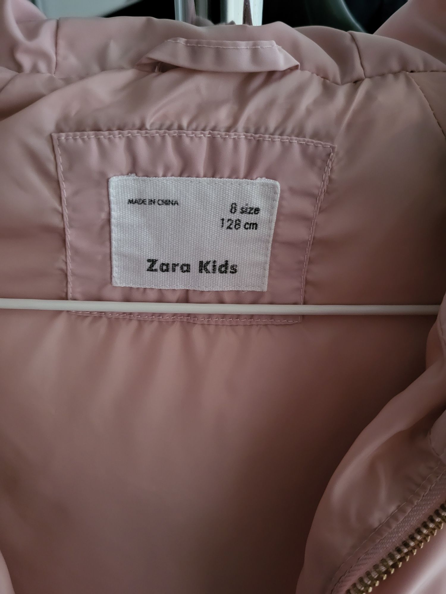 ZARA geaca puf roz  fete 8 ani mar.128