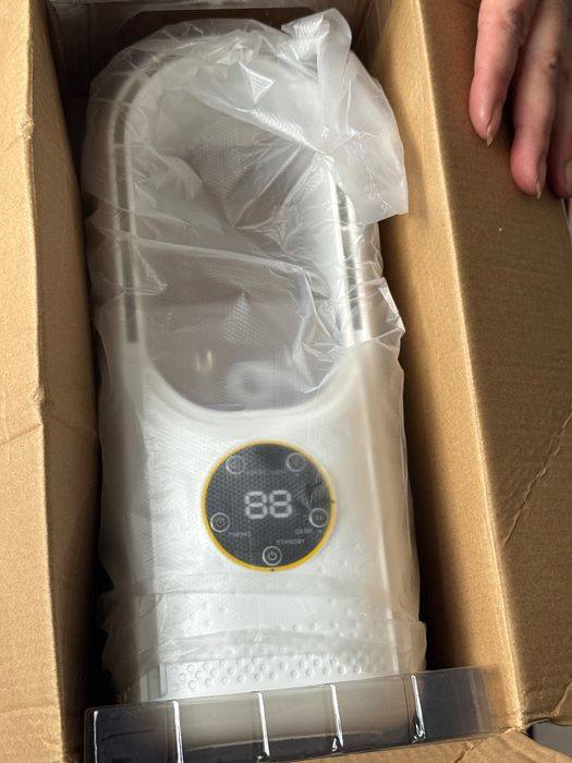 Овлажнител и въздушен охладител, преносим, ​​бял LED, сензорен екран