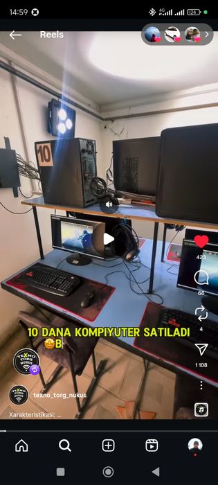 Game club, oyin zali, kompyuter 15 mln