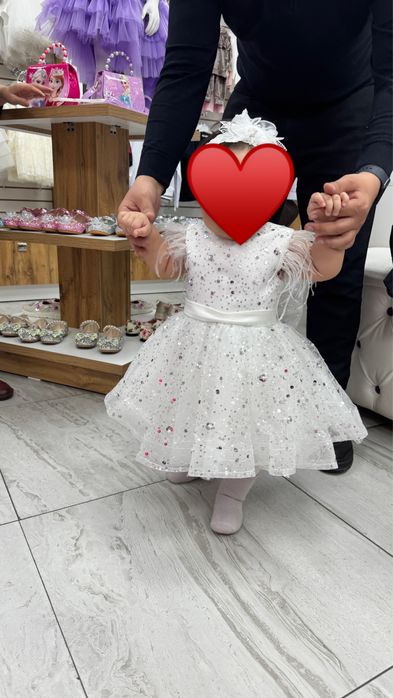 Нарядное платье на 1 годик — ручная работа, новое!