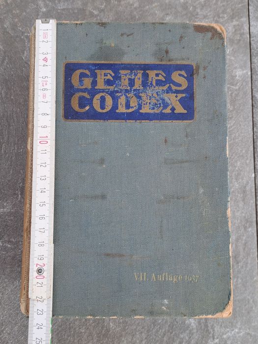 Codexul farmacistului - GEHES CODEX - Farmacologie  1937 Dresda /Deut