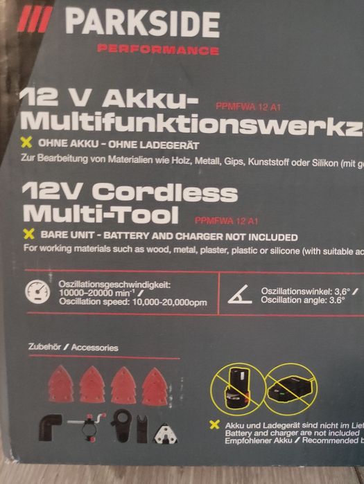 Multicutter multifuncționala 12 V Parkside Performance pe acumulator