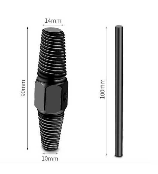 Екстрактор за тръби шпилковадач за скъсани ВиК части 1/2 3/4 Двуглав