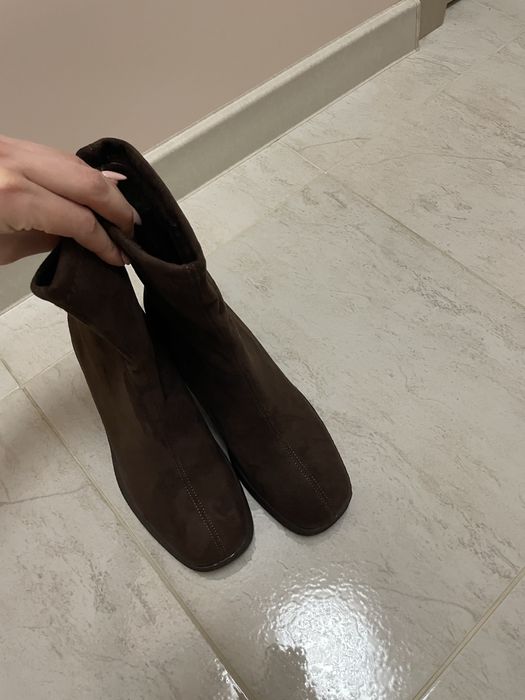 Кафяви велурени боти Tendenz