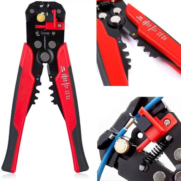 Клещи за оголване на кабели 3в1 сваляне на изолация, кримпване, рязане